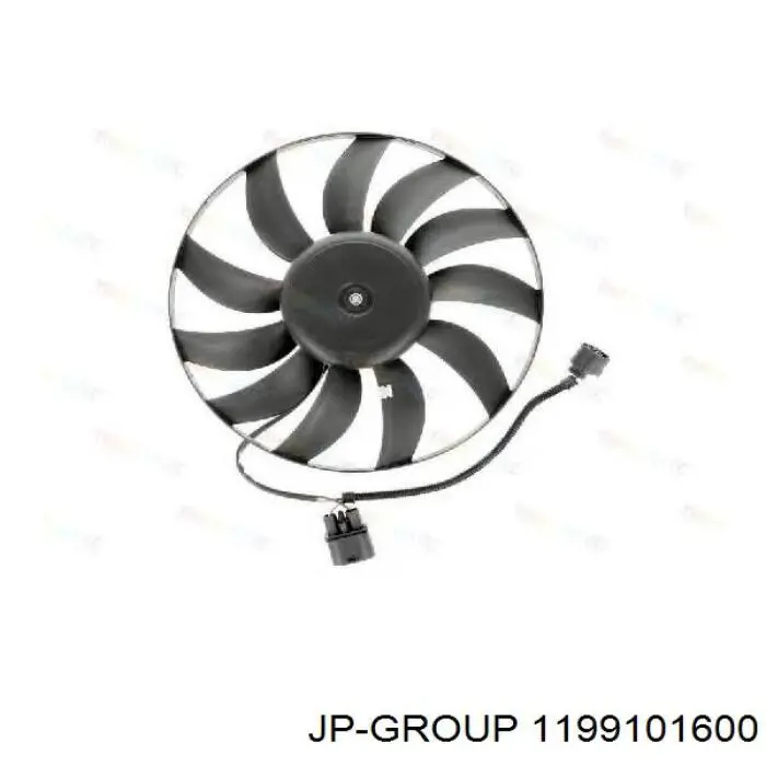 Купити 1199101600 JP Group Електровентилятор охолодження в зборі (двигун + крильчатка), лівий
