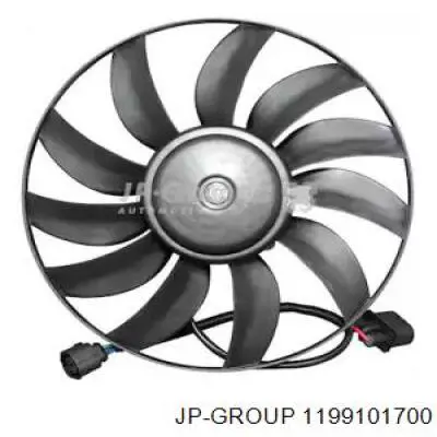 1199101700 JP Group електровентилятор охолодження в зборі (двигун + крильчатка, лівий)