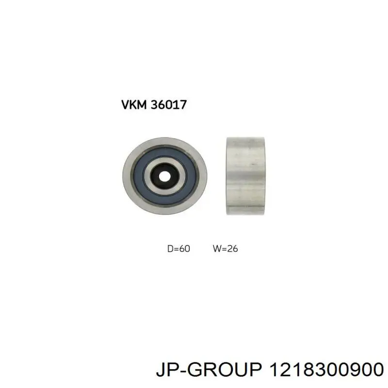 1218300900 JP Group Ролик натяжителя ременя агрегатів