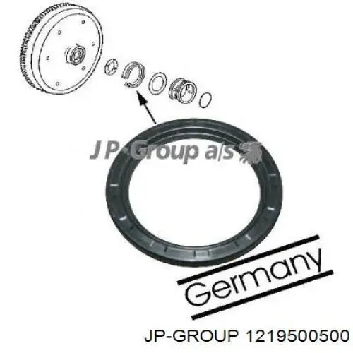 Сальник колінвала двигуна, задній JP Group 1219500500 ціна, від 2.39 USD