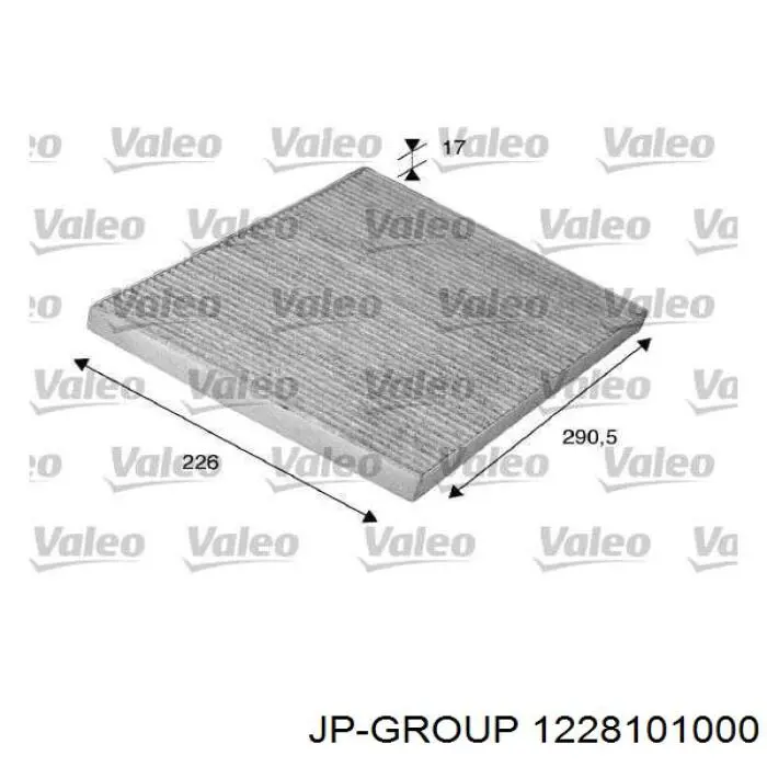 Фільтр повітряний обігрівача JP Group 1228101000 ціна, від 5.12 USD
