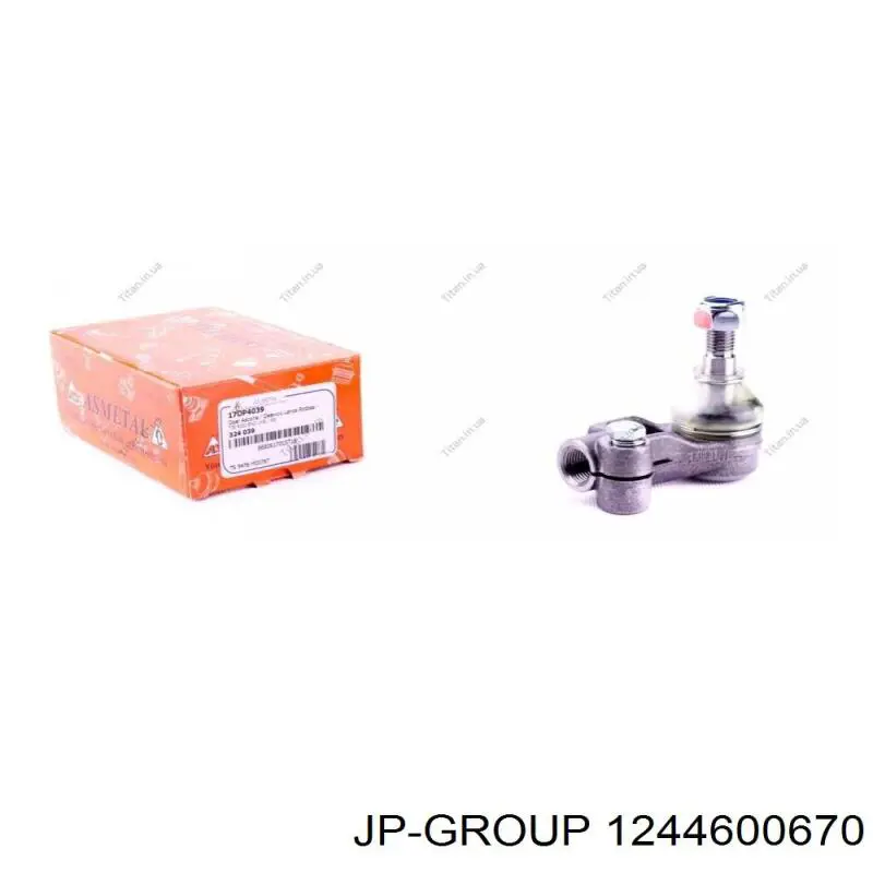 Накінечник рульової тяги, зовнішній JP Group 1244600670
