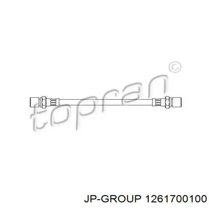 Шланг гальмівний задній JP Group 1261700100 ціна, від 3.97 USD