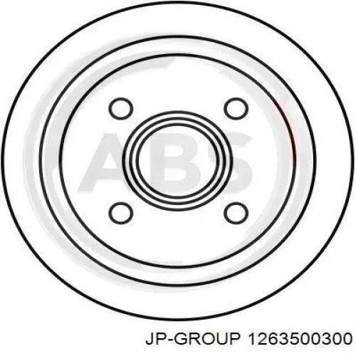 Барабан гальмівний задній JP Group 1263500300