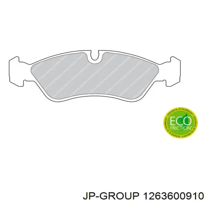 1263600910 JP Group колодки гальмівні передні, дискові