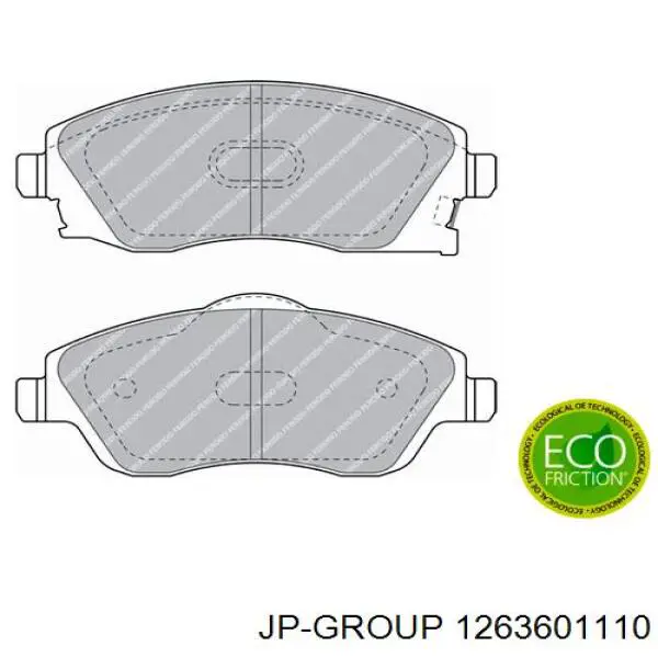 Передні тормозні колодки 1263601110 JP Group