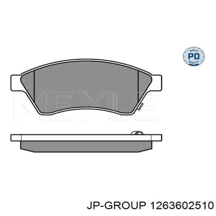 Колодки гальмівні передні, дискові 1263602510 JP Group