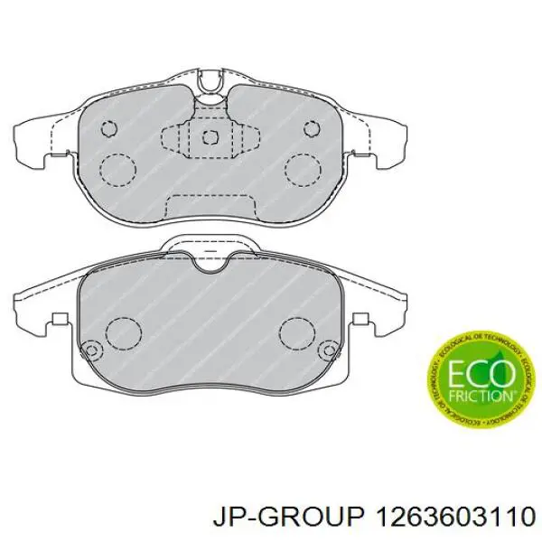 Гальмівні колодки JP Group 1263603110 ціна, від 18.24 USD