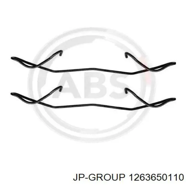1263650110 JP Group Комплект пружинок кріплення дискових колодок, передніх
