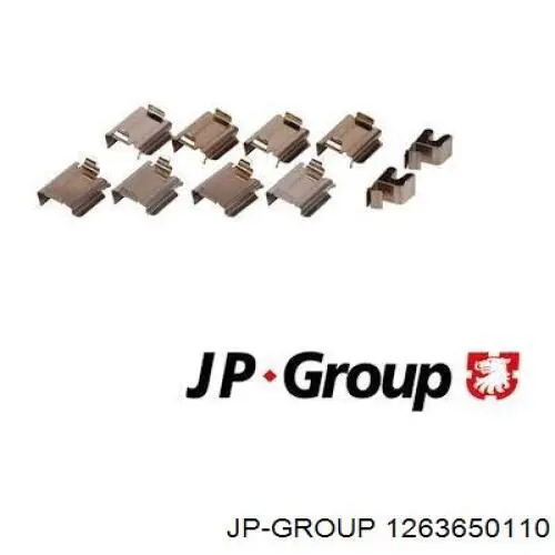 Купити 1263650110 JP Group Комплект пружинок кріплення дискових колодок, передніх