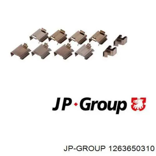 Комплект пружинок кріплення дискових колодок, передніх JP Group 1263650310 ціна, від 5.03 USD