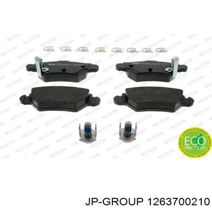 Задні гальмівні колодки JP Group 1263700210 ціна, від 11.41 USD