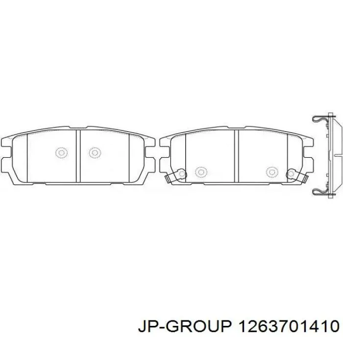 Задні гальмівні колодки JP Group 1263701410 ціна, від 15.43 USD
