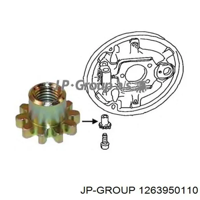 Монтажний комплект задніх барабанних колодок 1263950110 JP Group
