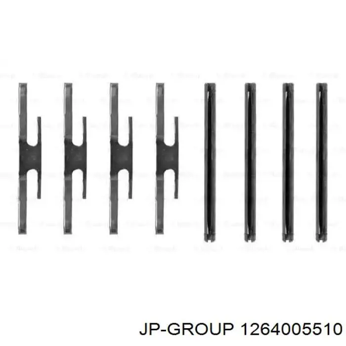1264005510 JP Group ремкомплект задніх гальм