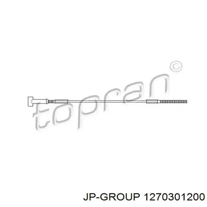 1270301200 JP Group Трос ручного гальма передній