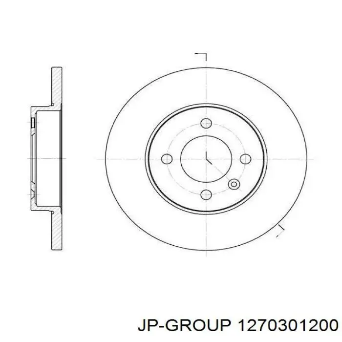 Трос стоянкового гальма передній JP Group 1270301200 ціна, від 3.28 USD