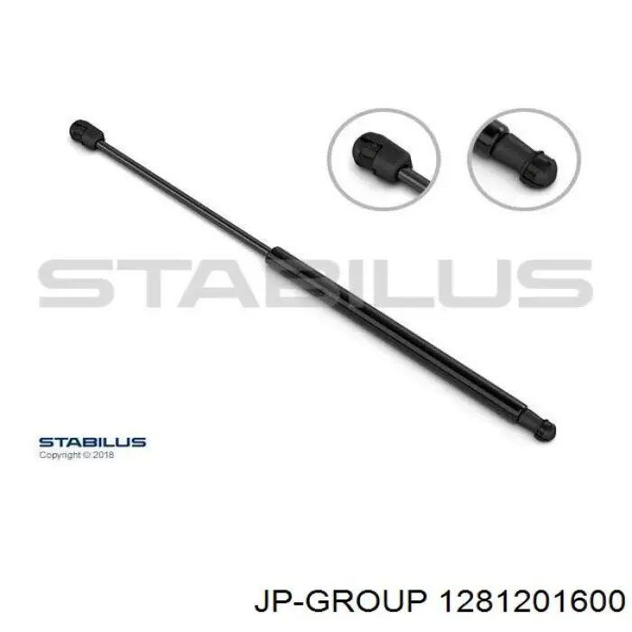 Амортизатор двері задньої JP Group 1281201600 ціна, від 6.71 USD