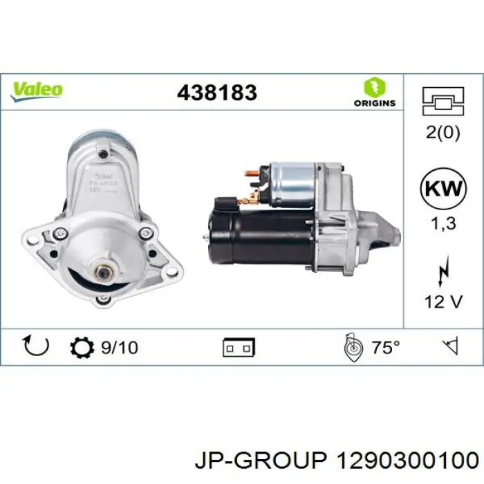 Стартер 1290300100 JP Group