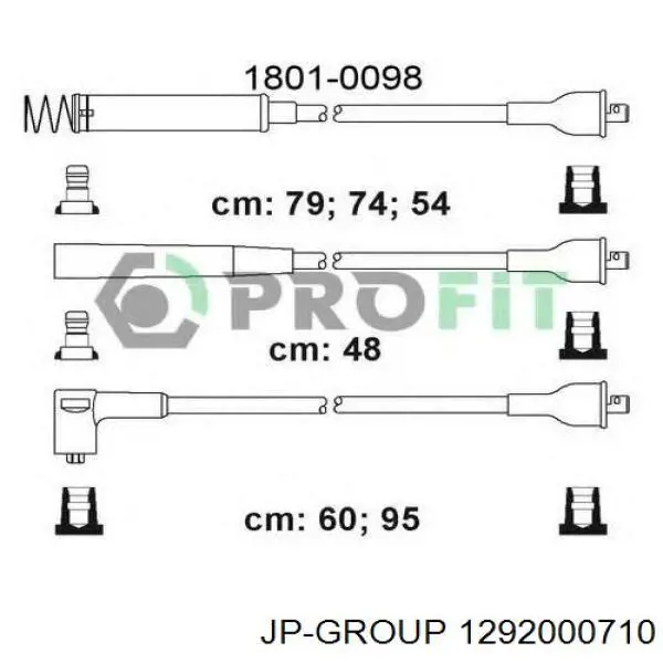 Купити 1292000710 JP Group Провід високовольтні, комплект