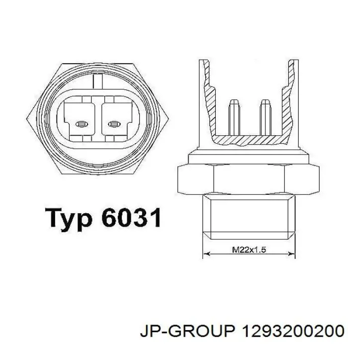 Датчик температури радіатора JP Group 1293200200 ціна, від 5.70 USD