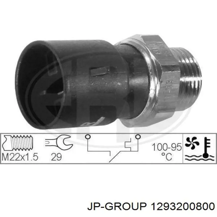 Датчик включення вентилятора 1293200800 JP Group