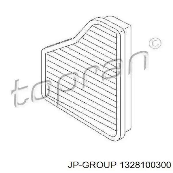 Фільтр повітряний обігрівача JP Group 1328100300 ціна, від 11.47 USD