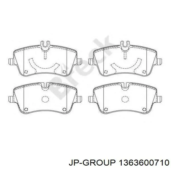 Гальмівні колодки JP Group 1363600710 ціна, від 15.99 USD