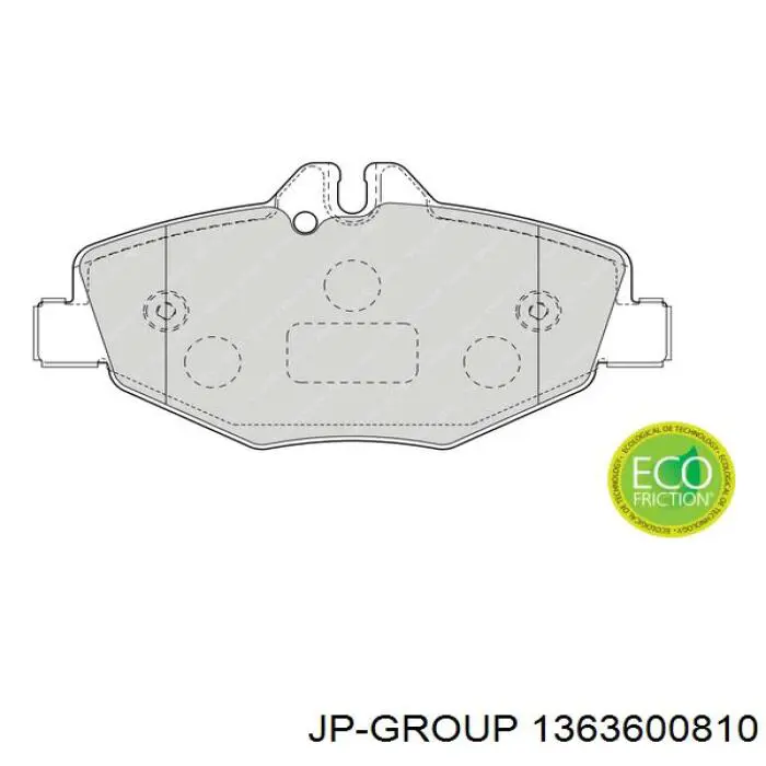 Гальмівні колодки JP Group 1363600810 ціна, від 19.78 USD