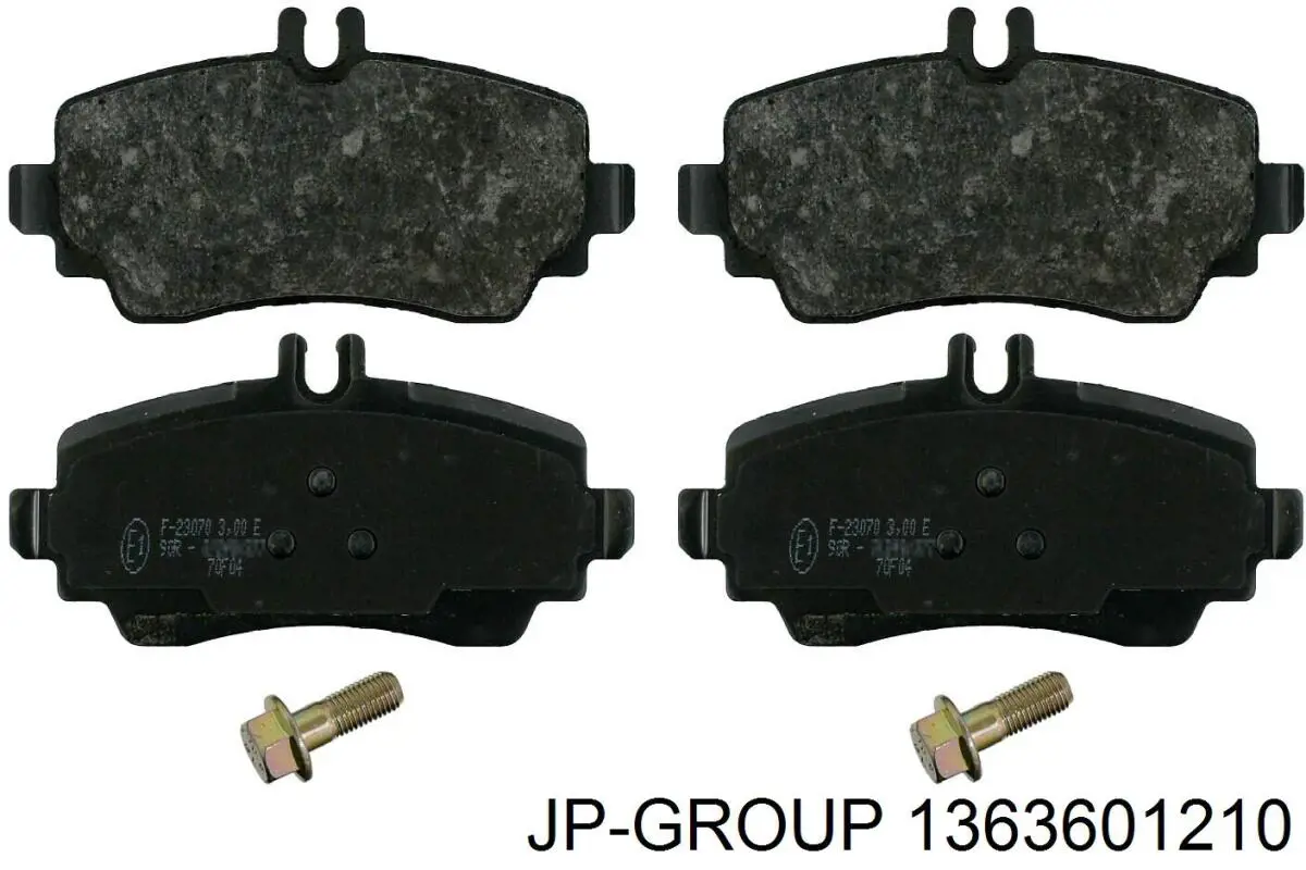 1363601210 JP Group колодки гальмівні передні, дискові