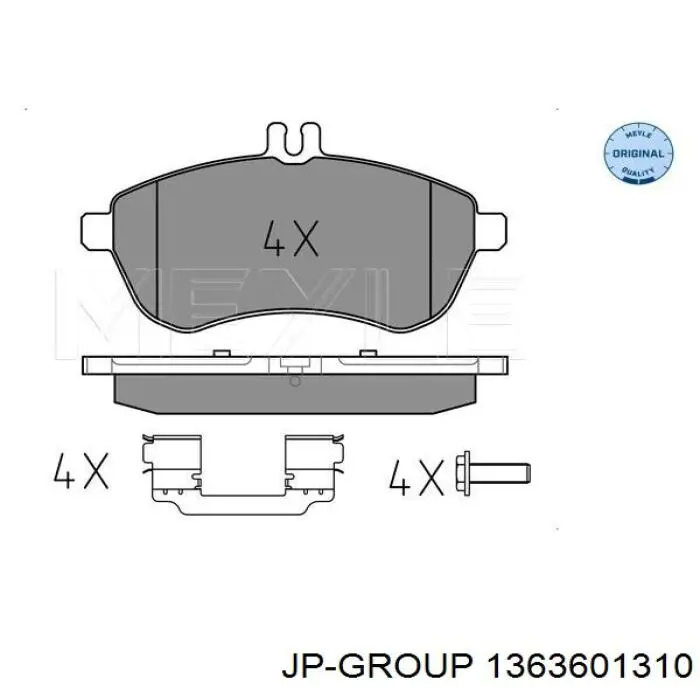 1363601310 JP Group Передні гальмівні колодки