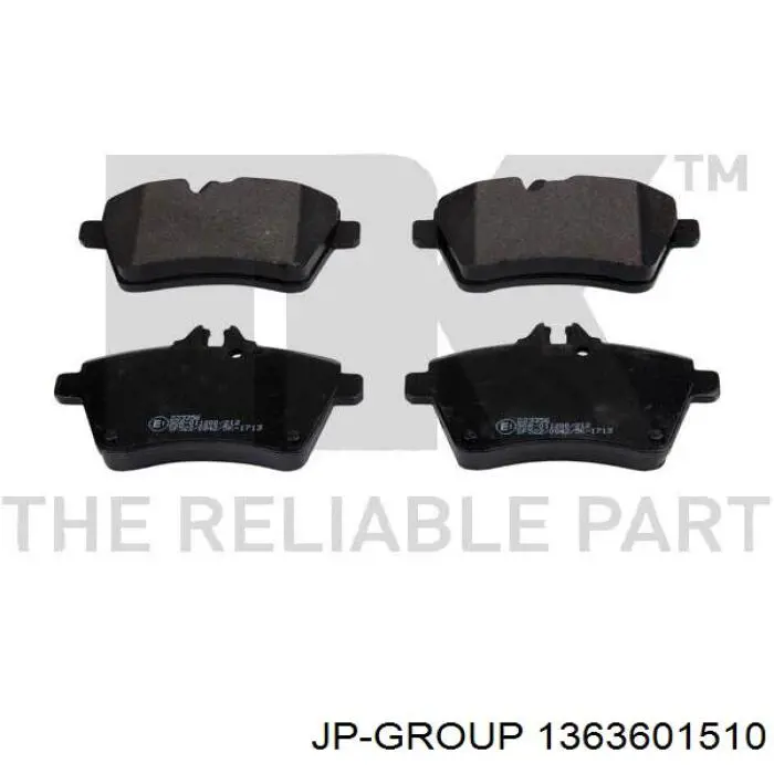 Гальмівні колодки JP Group 1363601510 ціна, від 20.44 USD