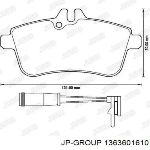 1363601610 JP Group Передні гальмівні колодки