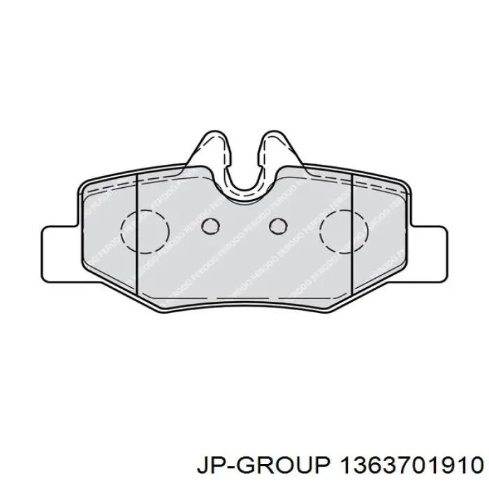 Колодки гальмові задні, дискові 1363701910 JP Group