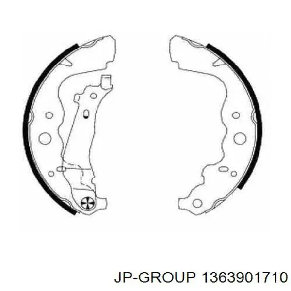 Купити 1363901710 JP Group Колодки гальмові задні, барабанні
