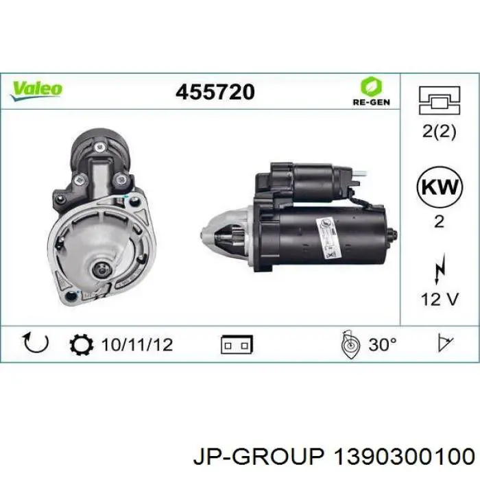 Купити 1390300100 JP Group Стартер