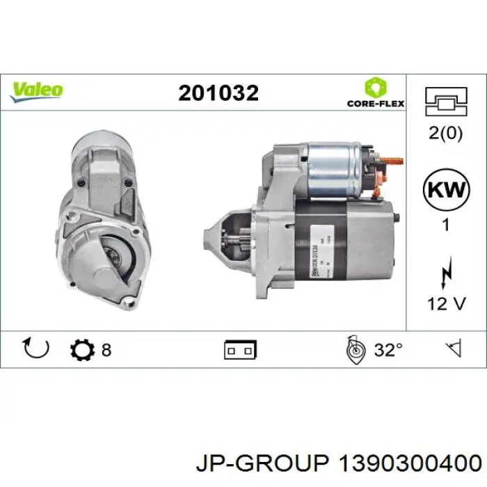 Стартер 1390300400 JP Group