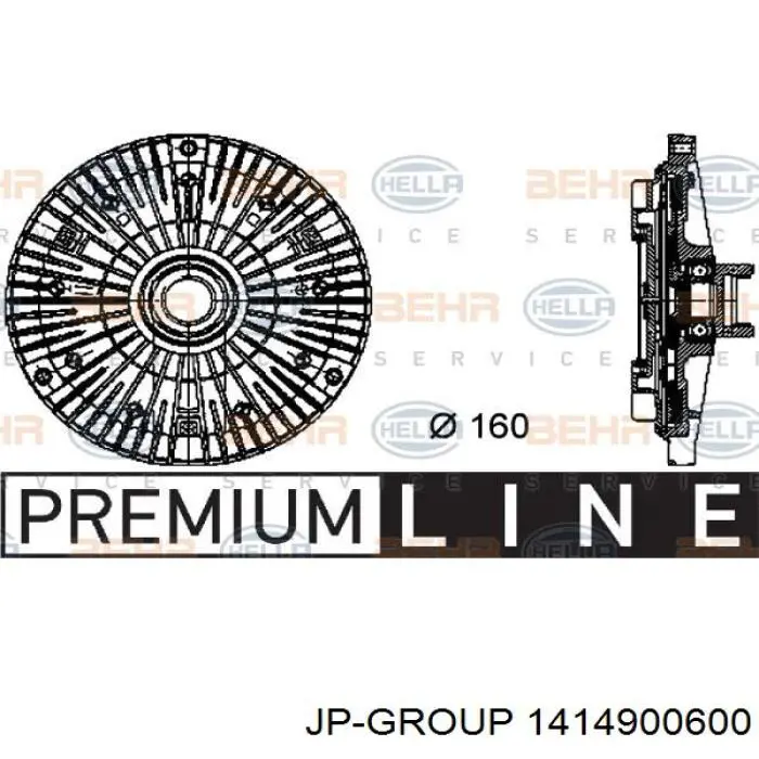 Купити 1414900600 JP Group Муфта вязкостная системи охолодження