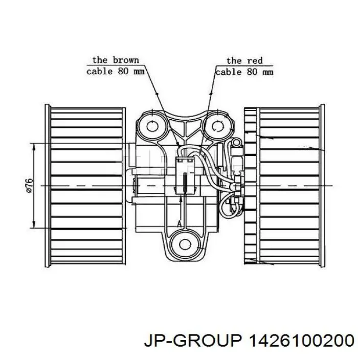 Двигун вентилятора пічки (обігрівача салону) JP Group 1426100200 ціна, від 69.79 USD