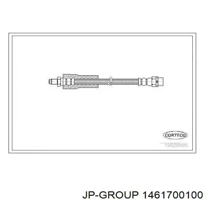 Шланг гальмівний задній 1461700100 JP Group