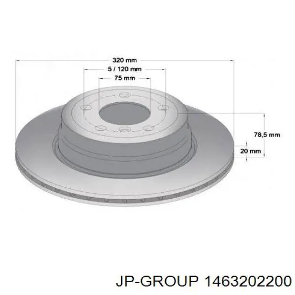 Диск гальмівний задній JP Group 1463202200