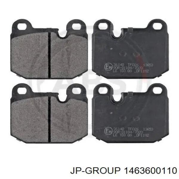 Купити 1463600110 JP Group Колодки гальмівні передні, дискові