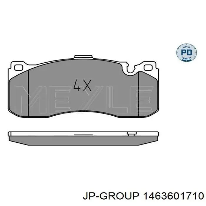 Передні тормозні колодки 1463601710 JP Group