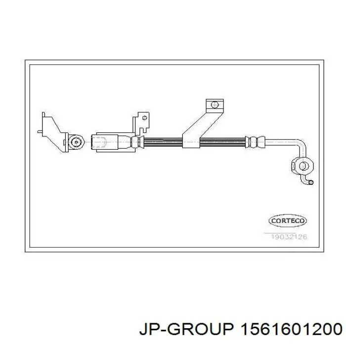 Шланг гальмівний передній, лівий JP Group 1561601200 ціна, від 8.60 USD
