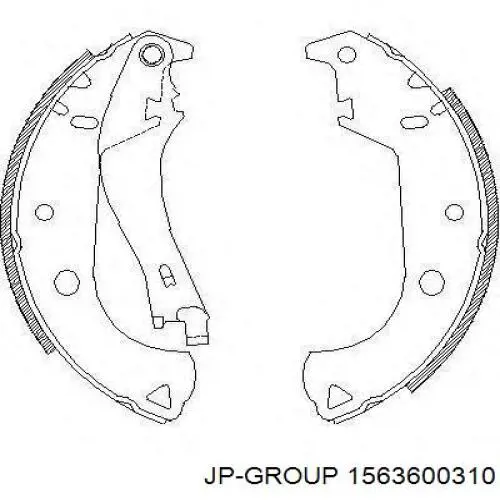 Гальмівні колодки JP Group 1563600310 ціна, від 16.45 USD