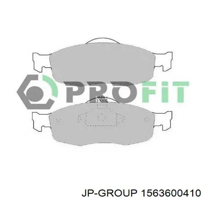 Колодки гальмівні передні, дискові 1563600410 JP Group