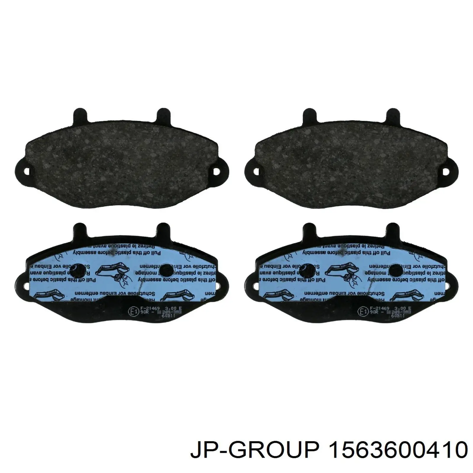 Купити 1563600410 JP Group Колодки гальмівні передні, дискові