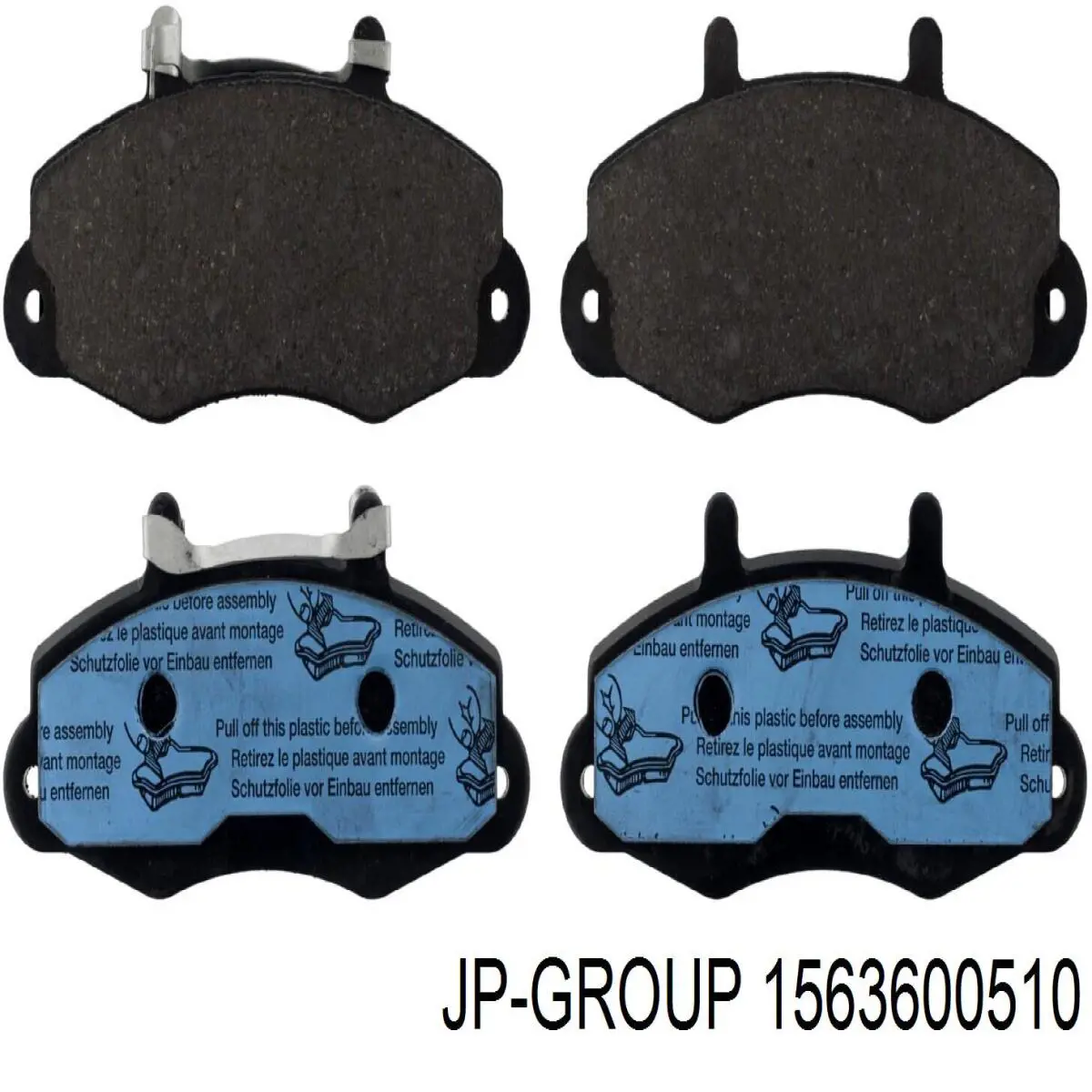1563600510 JP Group колодки гальмівні передні, дискові