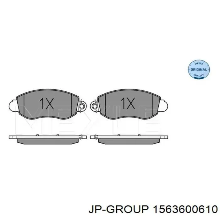 Колодки гальмівні передні, дискові 1563600610 JP Group