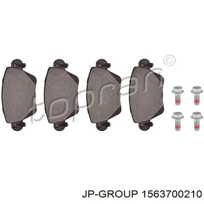 Колодки гальмові задні, дискові 1563700210 JP Group